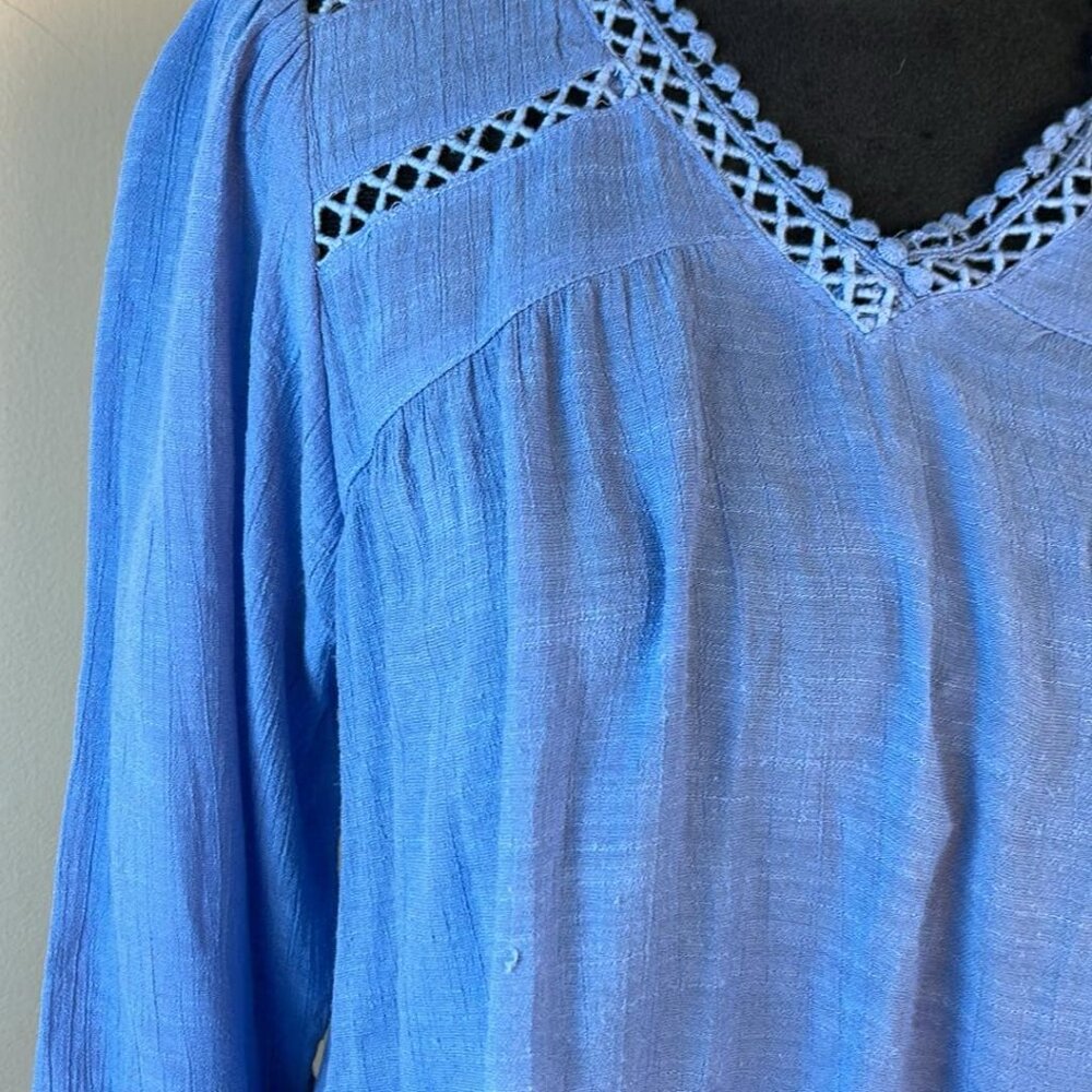 John Paul Richard Eyelet Woman's Sz MED Granola Girl CottageCore Lagenlook - Picture 5 of 13